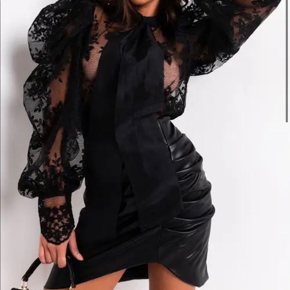 Black lace Akira blouse